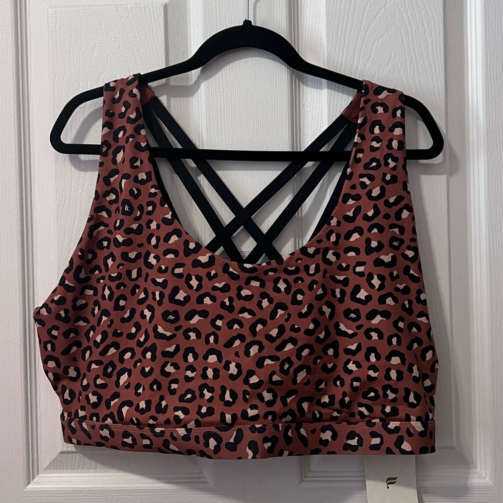 Fabletics Kessler Leopard Cheetah Print Plus Size Sports Bra